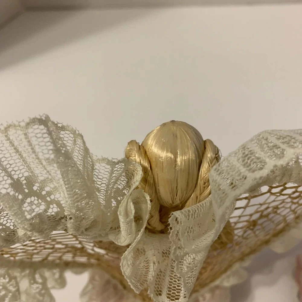 Vintage‎ Corn Silk Angels Dolls Tree Toppers Set of 2